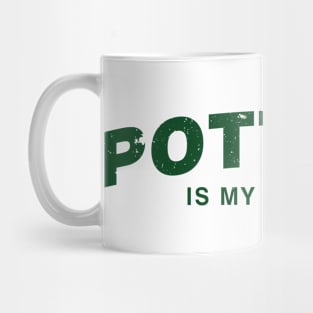 Pottery Is My Therapy Vintage Retro Mug